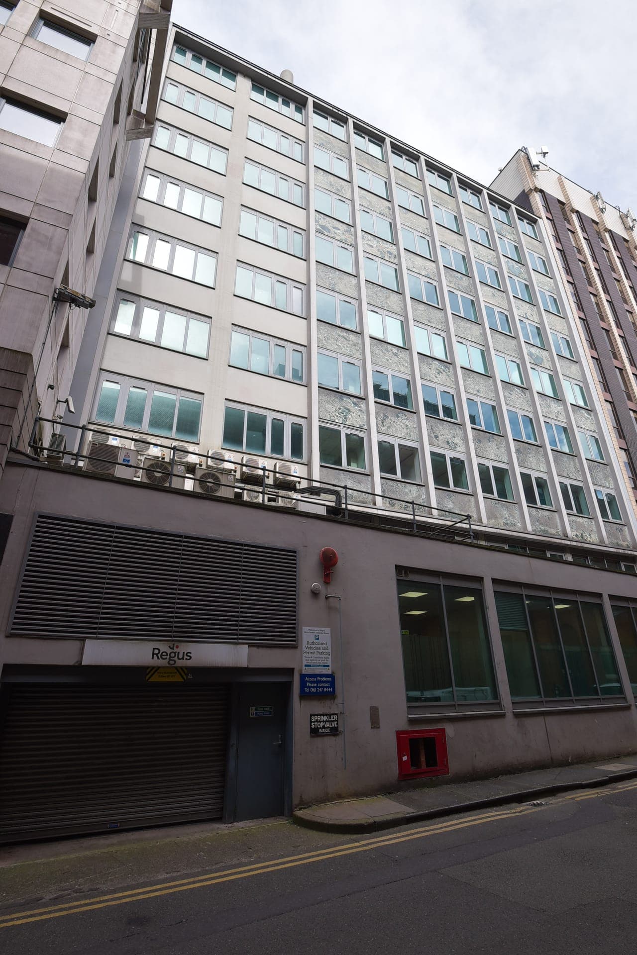 The entrance elevation