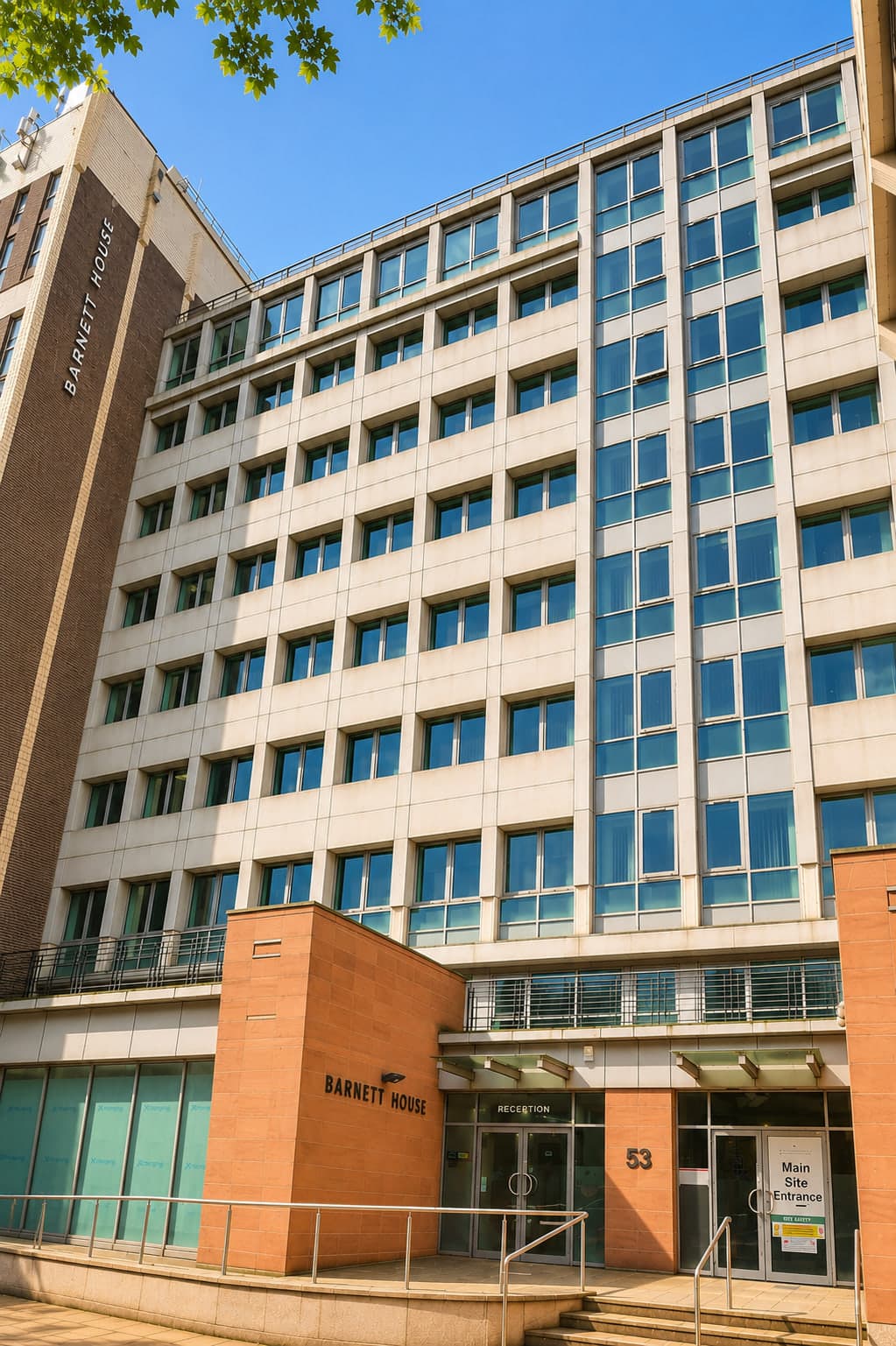 Tabula office development frontage and main entrance